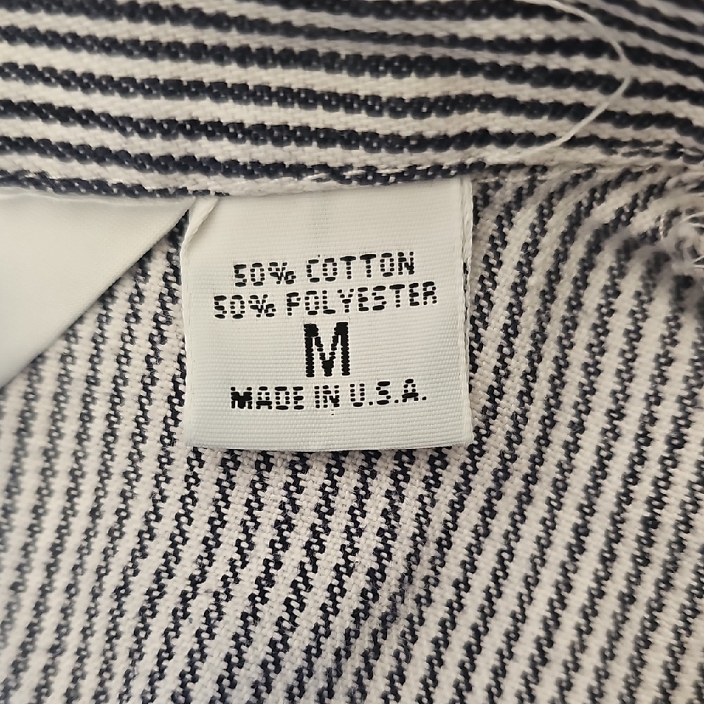Classic Black and White Striped Men's Shirt - Picture 6 of 6